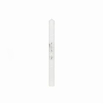 ŚWIECA CHRZCIELNA, RECZNIE ZDOBIONA + OKAPNIK+ PERSONALIZACJA     (1) (1) (1)