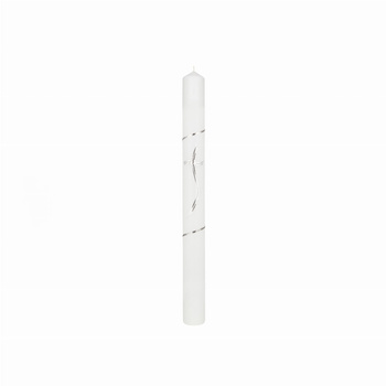 ŚWIECA CHRZCIELNA, RECZNIE ZDOBIONA + OKAPNIK+ PERSONALIZACJA    (1) (1) (1)