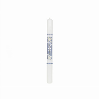 ŚWIECA CHRZCIELNA, RECZNIE ZDOBIONA + GRATISY