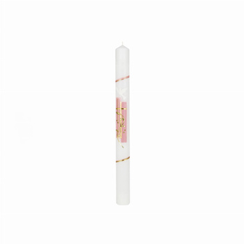 ŚWIECA CHRZCIELNA, RECZNIE ZDOBIONA + OKAPNIK+ PERSONALIZACJA    (1) (1) (1)