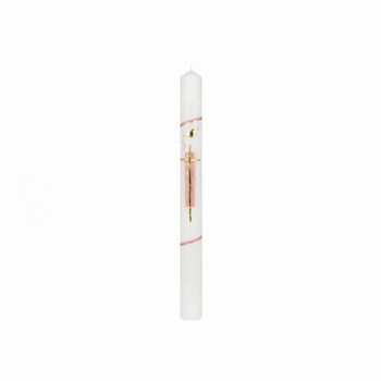 Świeca na Chrzest Świety ręcznie zdobiona (1)