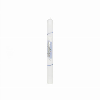 ŚWIECA CHRZCIELNA, RECZNIE ZDOBIONA + OKAPNIK+ PERSONALIZACJA ) (1)