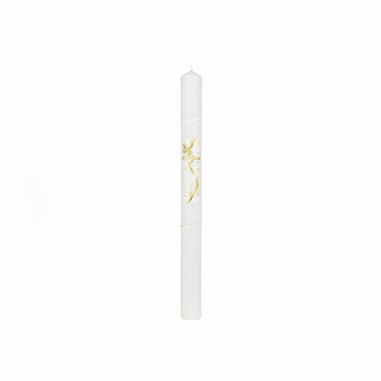 ŚWIECA CHRZCIELNA, RECZNIE ZDOBIONA + OKAPNIK+ PERSONALIZACJA     (1) (1)