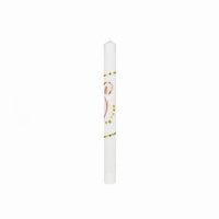 ŚWIECA CHRZCIELNA, RECZNIE ZDOBIONA + GRATISY  (1)