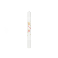 ŚWIECA CHRZCIELNA, RECZNIE ZDOBIONA + OKAPNIK+ PERSONALIZACJA (1)